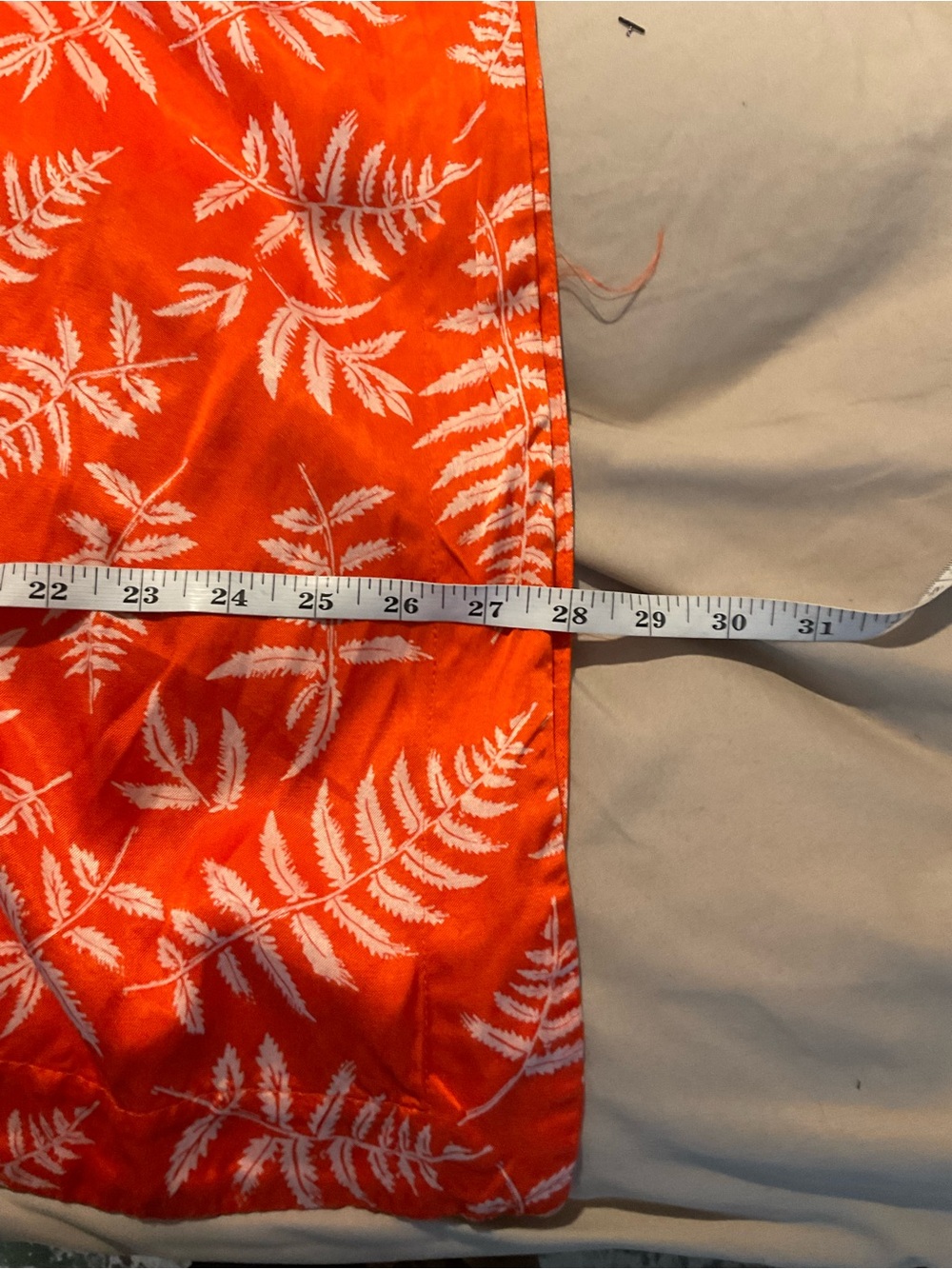 Zara Red Satin Floral-Leaf Kimono Robe with Tie Belt - Picture 14 of 16